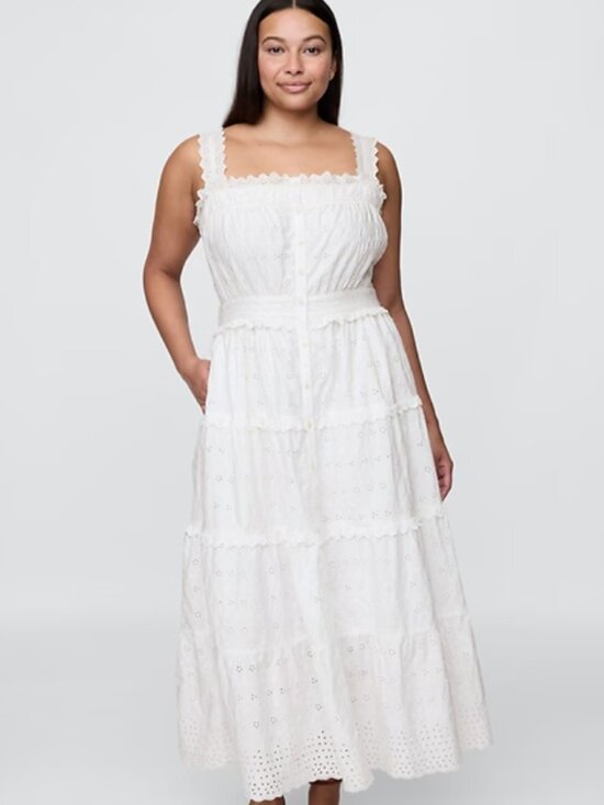 Gap x DOEN Dresses & Skirts - Gap x DOEN White Eyelet Midi Dress XL